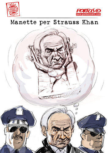 Cartoon: Manette per Strauss Khan (medium) by portos tagged manette,strauss,khan,fmi