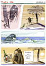 Cartoon: That s life (small) by portos tagged desert,island,castaway,made,in,italy