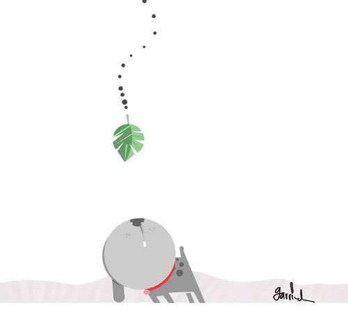 Cartoon: A dog and a Zen moment. (medium) by Garrincha tagged ilo