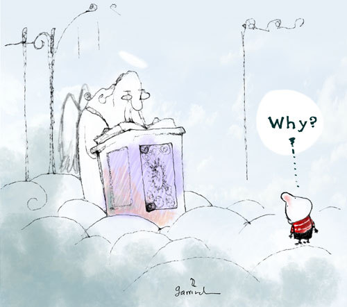 Cartoon: A simple question. (medium) by Garrincha tagged ilos