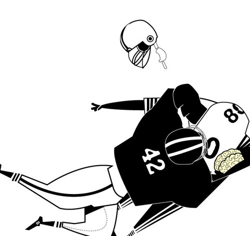Cartoon: Brain (medium) by Garrincha tagged vector,illustration,sports,football
