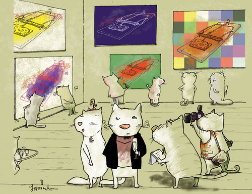 Cartoon: Cat expo (medium) by Garrincha tagged gag,cartoons,cats,garrincha