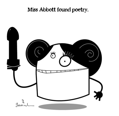 Cartoon: Miss Abbott (medium) by Garrincha tagged ilos