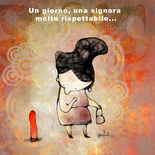 Cartoon: One day a very respectable lady. (medium) by Garrincha tagged ilo