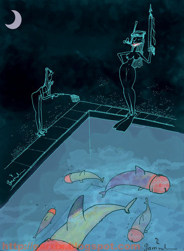Cartoon: Pool (medium) by Garrincha tagged 