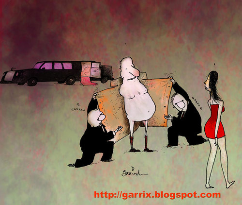 Cartoon: Rich (medium) by Garrincha tagged gag,cartoon,adult