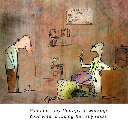 Cartoon: Therapy (medium) by Garrincha tagged gag,cartoon