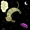 Cartoon: Cosmic cat. (small) by Garrincha tagged ilo