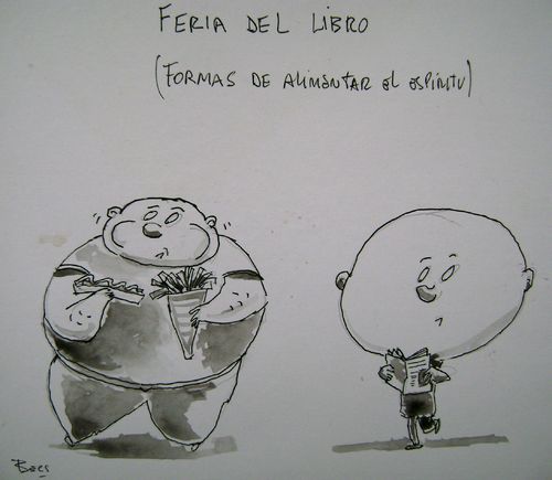 Cartoon: Feria del libro (medium) by el Becs tagged sociedad