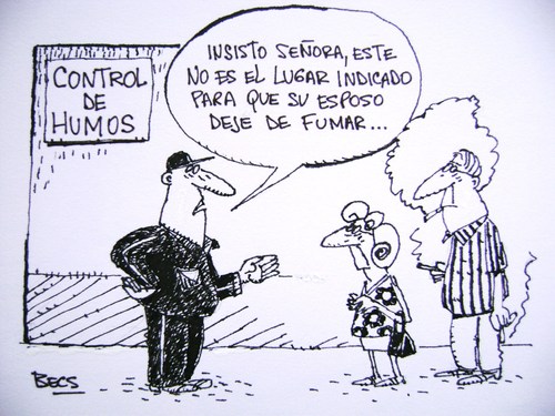 Cartoon: Fumando espero (medium) by el Becs tagged becs