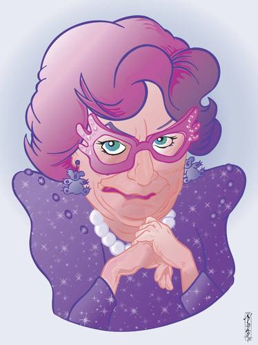 Cartoon: Dame Edna (medium) by buzz tagged everage
