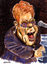 Cartoon: Elton John (small) by daulle tagged caricature music daulle elton john