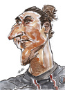 Cartoon: Zlatan Ibrahimovic (small) by daulle tagged caricature,daulle,football,europe,zlatan,psg,ibrahimovic