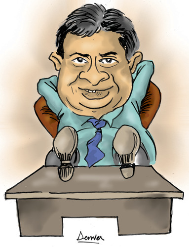 Cartoon: DULEEP MENDIS (medium) by denver tagged denver,srilanka