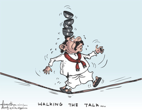 Cartoon: Walking tha talk (medium) by awantha tagged walking,tha,talk