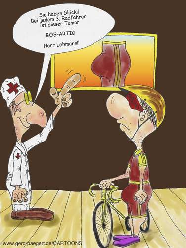 Cartoon: Die grausame Wahrheit (medium) by boogieplayer tagged radfahrer