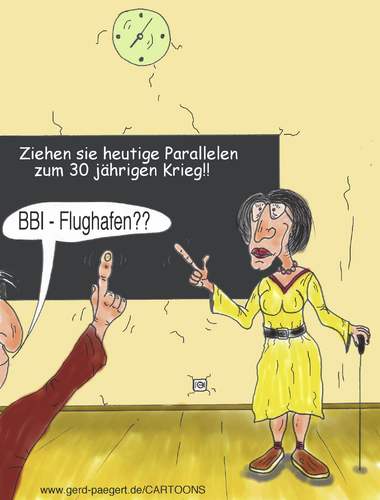 Cartoon: Geschichtsunterricht (medium) by boogieplayer tagged flughafen