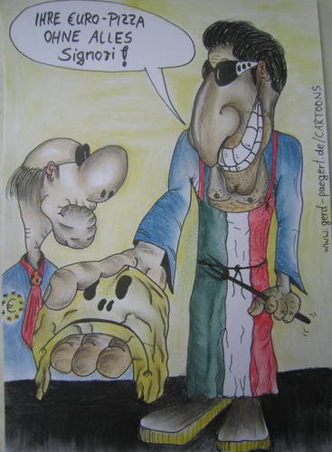 Cartoon: ITALIEN?? PLEITE?? (medium) by boogieplayer tagged euro