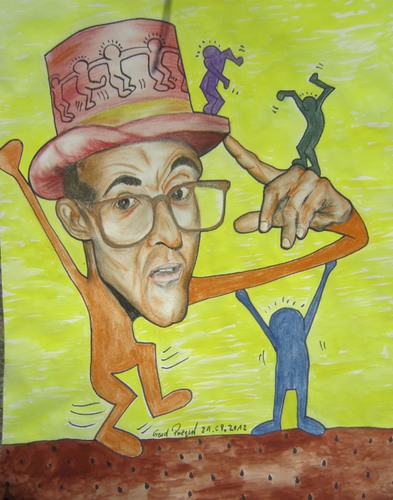 Cartoon: Keith Haring (medium) by boogieplayer tagged künstler