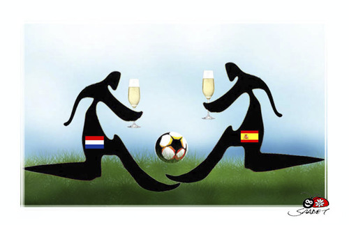 Cartoon: Africa 2010 world cup final (medium) by saadet demir yalcin tagged africa2010,syalcin