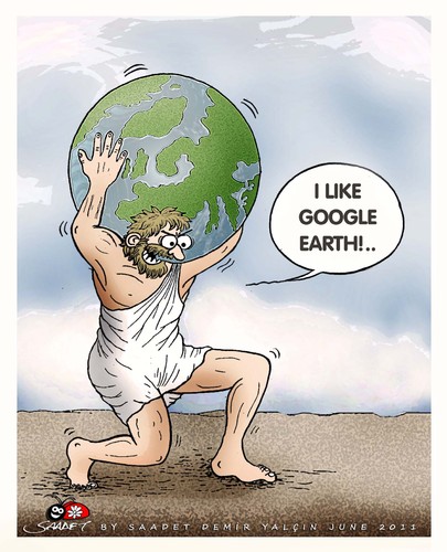 Cartoon: ATLAS (medium) by saadet demir yalcin tagged saadet,sdy,atlas,earth