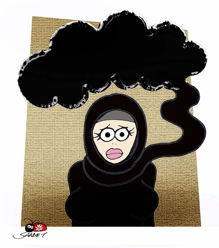 Cartoon: blackclouds (medium) by saadet demir yalcin tagged syalcin