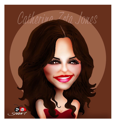 Cartoon: Catherina Zeta Jones (medium) by saadet demir yalcin tagged syalcin