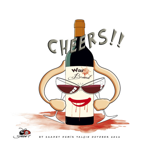 Cartoon: Cheers! (medium) by saadet demir yalcin tagged saadet,sdy