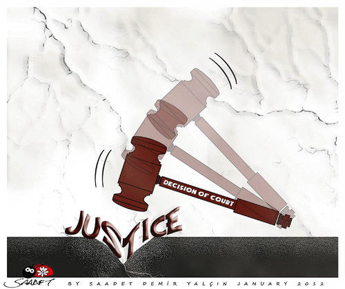 Cartoon: Decision of Court (medium) by saadet demir yalcin tagged saadet,sdy,justice