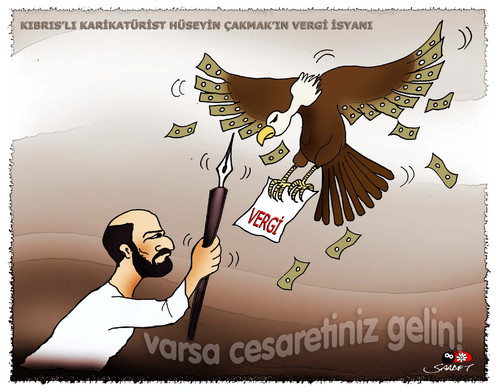 Cartoon: HUSEYIN CAKMAK-tax debt.... (medium) by saadet demir yalcin tagged syalcin,sdy,hcakmak,cyprus,turkey,cartoon,taxdebt