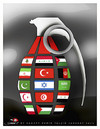 Cartoon: grenade... (small) by saadet demir yalcin tagged saadet syalcin sdy war flags country