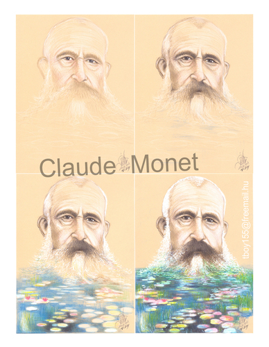 Cartoon: CLAUDE MONET (medium) by T-BOY tagged claude,monet