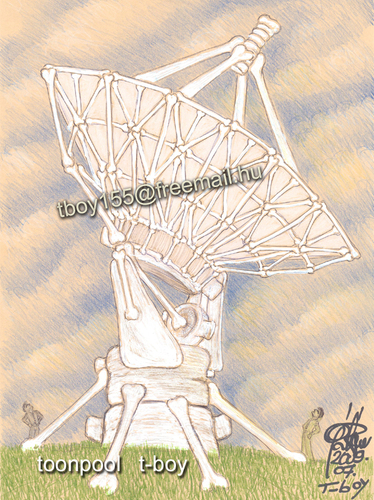 Cartoon: FIRST  TELESCOPE (medium) by T-BOY tagged first,telescope