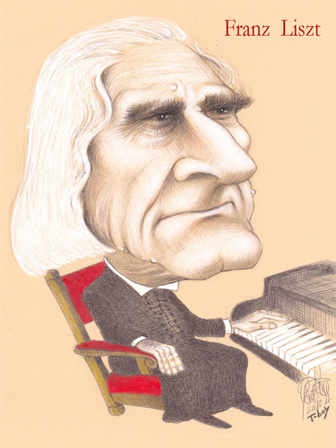 Cartoon: FRANZ LISZT (medium) by T-BOY tagged franz,liszt