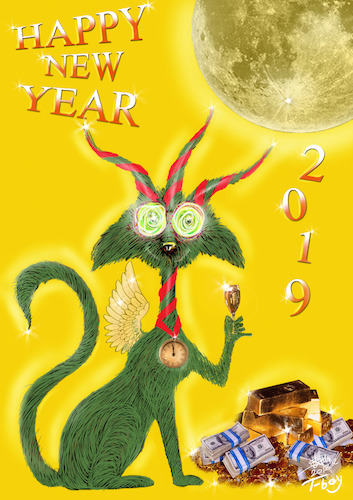 Cartoon: HAPPY NEW YEAR (medium) by T-BOY tagged happy,new,year