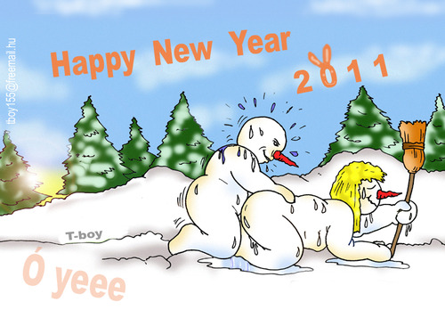Cartoon: HAPPY NEW YEAR  2011 (medium) by T-BOY tagged 2011,year,new,happy