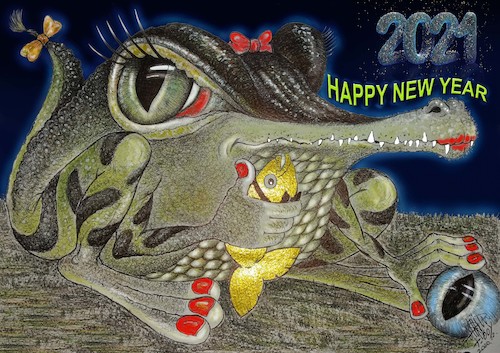 Cartoon: HAPPY NEW YEAR  2021 (medium) by T-BOY tagged happy,new,year,2021