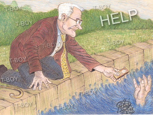 Cartoon: HELP (medium) by T-BOY tagged help