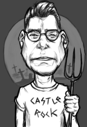 Cartoon: my lovely writer (medium) by Braga76 tagged writer,king
