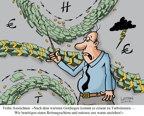 Cartoon: Trübe Aussichten (medium) by Nottel tagged finanzkrise,rettungsschirm,eurokrise