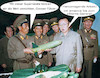 Cartoon: wie der grössenwahn begann.. (small) by wheelman tagged nordkorea,raketen,gemüse,diktator,wahnsinn,generäle