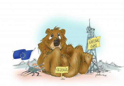 Cartoon: georgia (medium) by geomateo tagged politics,war,russia,kaukasuskonflikt,kaukasus,konflikt