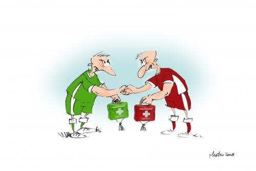 Cartoon: sport viollence (medium) by geomateo tagged sport,football,viollence,