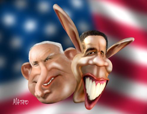 Cartoon: usa election (medium) by geomateo tagged politics,usa,elections,obama,mccain