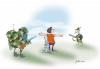 Cartoon: solidarity (small) by geomateo tagged solidarity,courage,war,death,cartoon,hunter,soldier,rabbit,army,crime,violence,