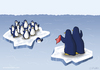 Cartoon: Pinguinabschied (small) by katelein tagged pinguin penguin arktis antarktis eisscholle nordpol südpol klimawandel