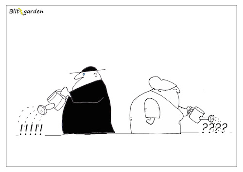 Cartoon: Mann und Frau (medium) by Oliver Kock tagged mann,frau,vorurteile,geschlechter,cartoon,nick,blitzgarden