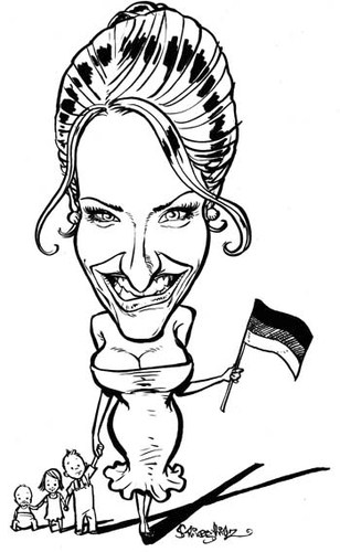 Cartoon: Sarah Connor (medium) by stieglitz tagged sarah,connor,karikatur,caricature