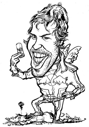 Cartoon: Sebastian Vettel (medium) by stieglitz tagged sebastian,vettel,karikatur,caricature
