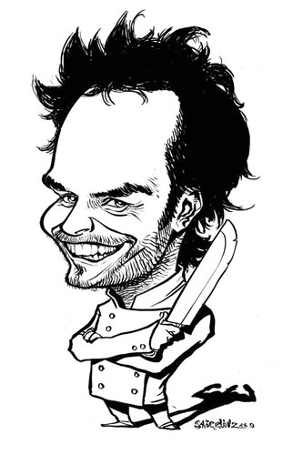 Cartoon: Steffen Henssler (medium) by stieglitz tagged steffen,henssler,karikatur,sushinator,topfgeldjäger